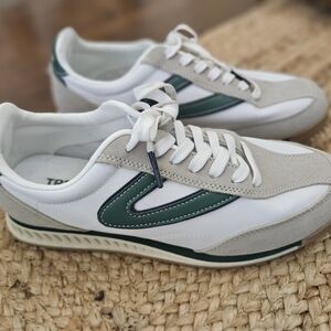 Tretorn Women's White and Green Sneakers
